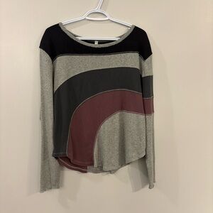 Free People Sun Downer long sleeve teeshirt Colour Block